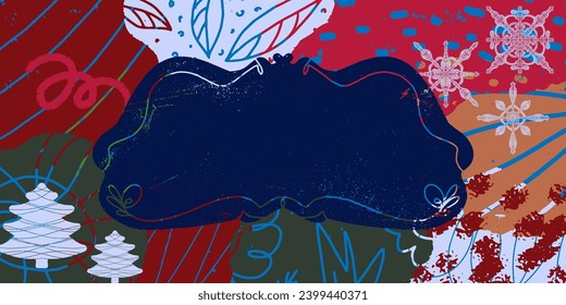 Cute abstract texture Christmas background. Vector