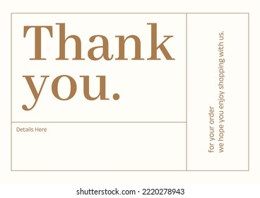 Cute Abstract Thank You Card design template