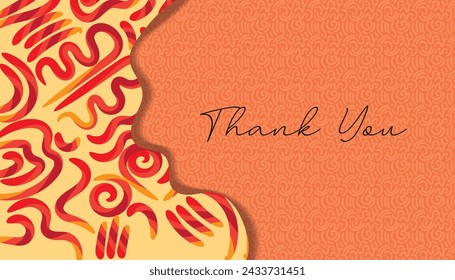 Cute Abstract Thank You Card design template