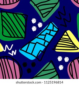 Cute abstract trendy hipster colorful pattern seamless.