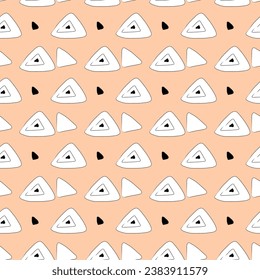 Absorción de corte en un fondo de luz, triángulos, geometría. Patrón veloz. Ilustración de fondo, diseño decorativo para tela o papel. Ornamento moderno 