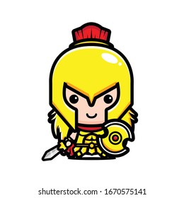 diseño vectorial de caracteres ACHILLES bonitos