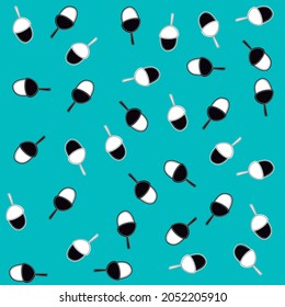 Cute acorn design pattern with sky background fashion style