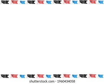 Cute acrylic paint carp streamer frame
