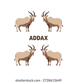 Ilustrações de vetor animal Addax bonito