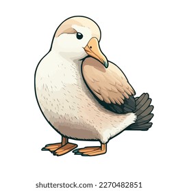 cute and adorable albatross cartoon