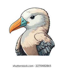 cute and adorable albatross cartoon