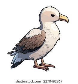 cute and adorable albatross cartoon