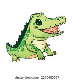 cute and adorable Alligator cartoon