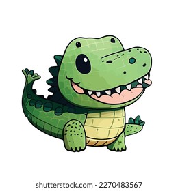 cute and adorable Alligator cartoon