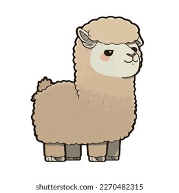 cute and adorable alpaca cartoon