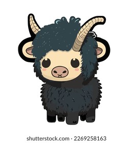 cute and adorable anoa cartoon 