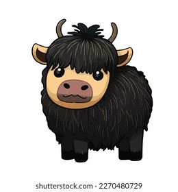 cute and adorable anoa cartoon
