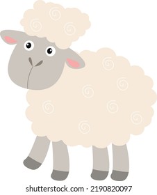 Cute and adorable baby sheep vectors. good illustrations for character cartoons, funny graphic design, comic, drawing decorations, 