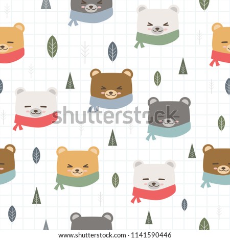 cute adorable baby teddy bear faces stock vector royalty free
