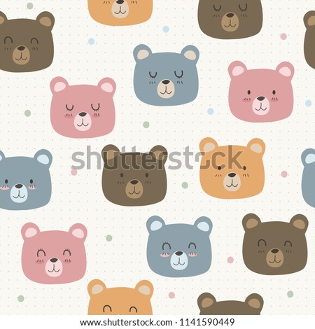 cute adorable baby teddy bear faces stock vector royalty free