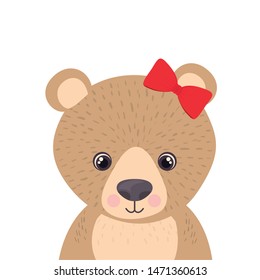 cute and adorable bear with frame