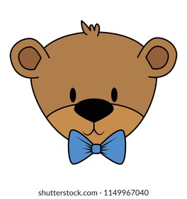 cute and adorable bear teddy character