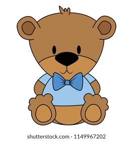 cute and adorable bear teddy character