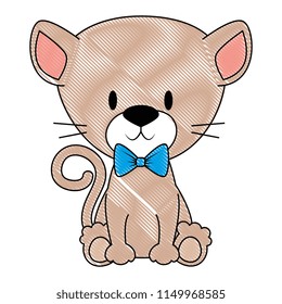cute and adorable bear teddy character