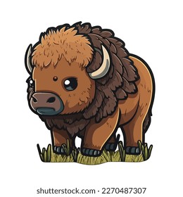 tira cómica de bisontes adorable