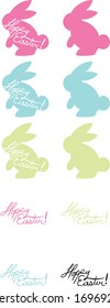 Cute, adorable bunny graphic with "Hoppy Easter!" handwritten illustration. Celebrate Easter and say happy easter with these cute hand crafted illustrations.
Includes transparent PNG and Vector.