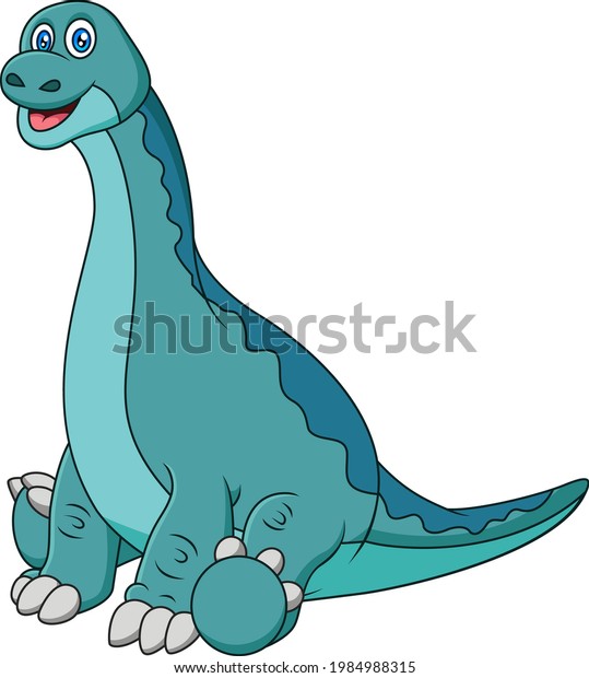 Cute Adorable Cartoon Brontosaurus Stock Vector (Royalty Free ...