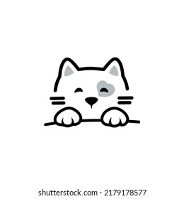 a cute and adorable cat illustration, perfect for a pet company