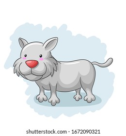 Cute And Adorable Cat standing up. Vector Illustration