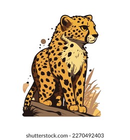 cute and adorable cheetah cartoon