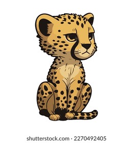 cute and adorable cheetah cartoon