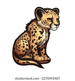cute and adorable cheetah cartoon