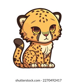 cute and adorable cheetah cartoon