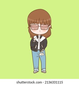 cute and adorable chibi illustration