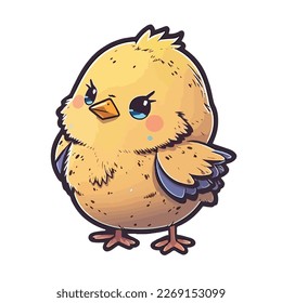 cute and adorable chick cartoon style