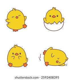 Cute and adorable chick illustration