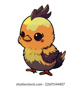 cute and adorable chicken cartoon style