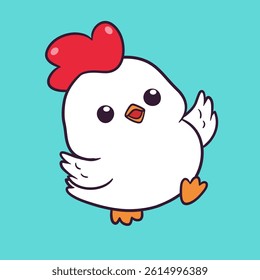 Cute and adorable chicken illustration