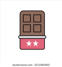cute and adorable chocolate bar illustration design