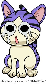Cute and adorable colorful cat with enormous charisma. Designed as a vector illustration.