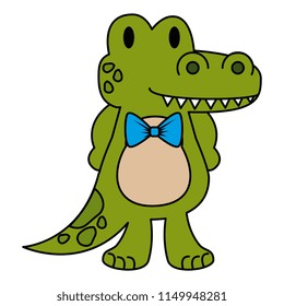 cute and adorable crocodile character