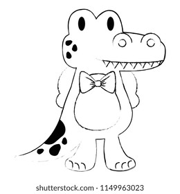 cute and adorable crocodile character