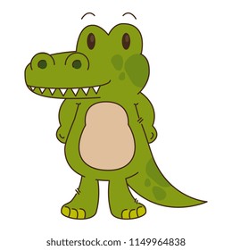 cute and adorable crocodile character