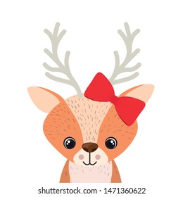 cute and adorable deer with frame