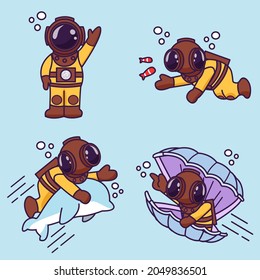 cute and adorable diving suit set