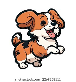 cute and adorable dog cartoon 