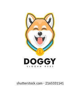 cute and adorable dog logo design