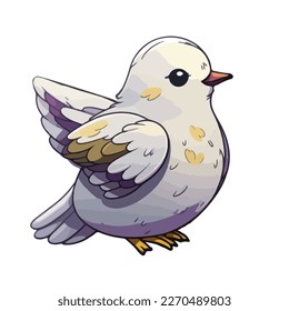 cute and adorable dove cartoon