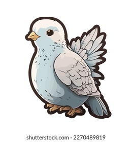 cute and adorable dove cartoon