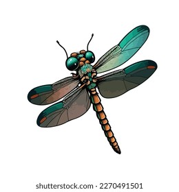 cute and adorable dragonfly cartoon